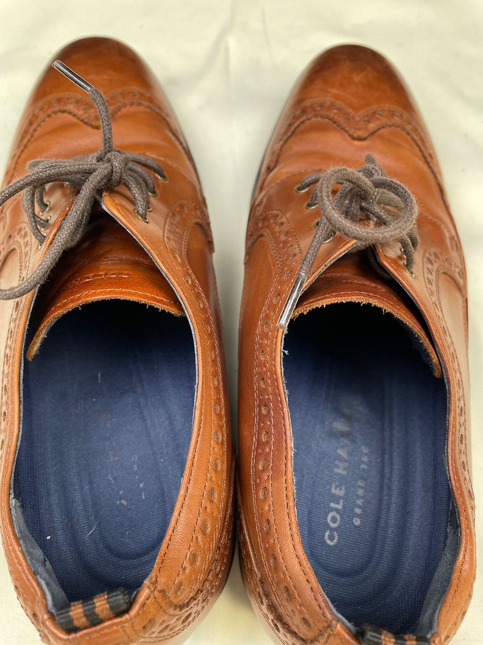 Thumbnail: Cole Haan Men's Leather Light Brown Shoes Oxfords Size 7 SKU 6199