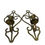 Thumbnail: Vintage Brass Wall Heart Candle Sconces Set Of 2 SKU 9389
