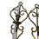 Thumbnail: Vintage Brass Wall Heart Candle Sconces Set Of 2 SKU 9389