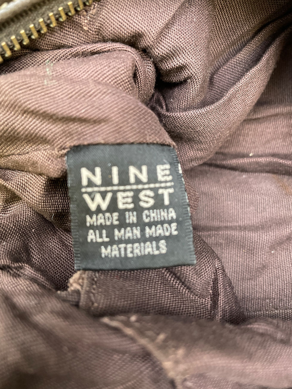 Thumbnail: Nine West Womens Brown Shoulder Handle Bag Copper Studded Strap SKU 6581