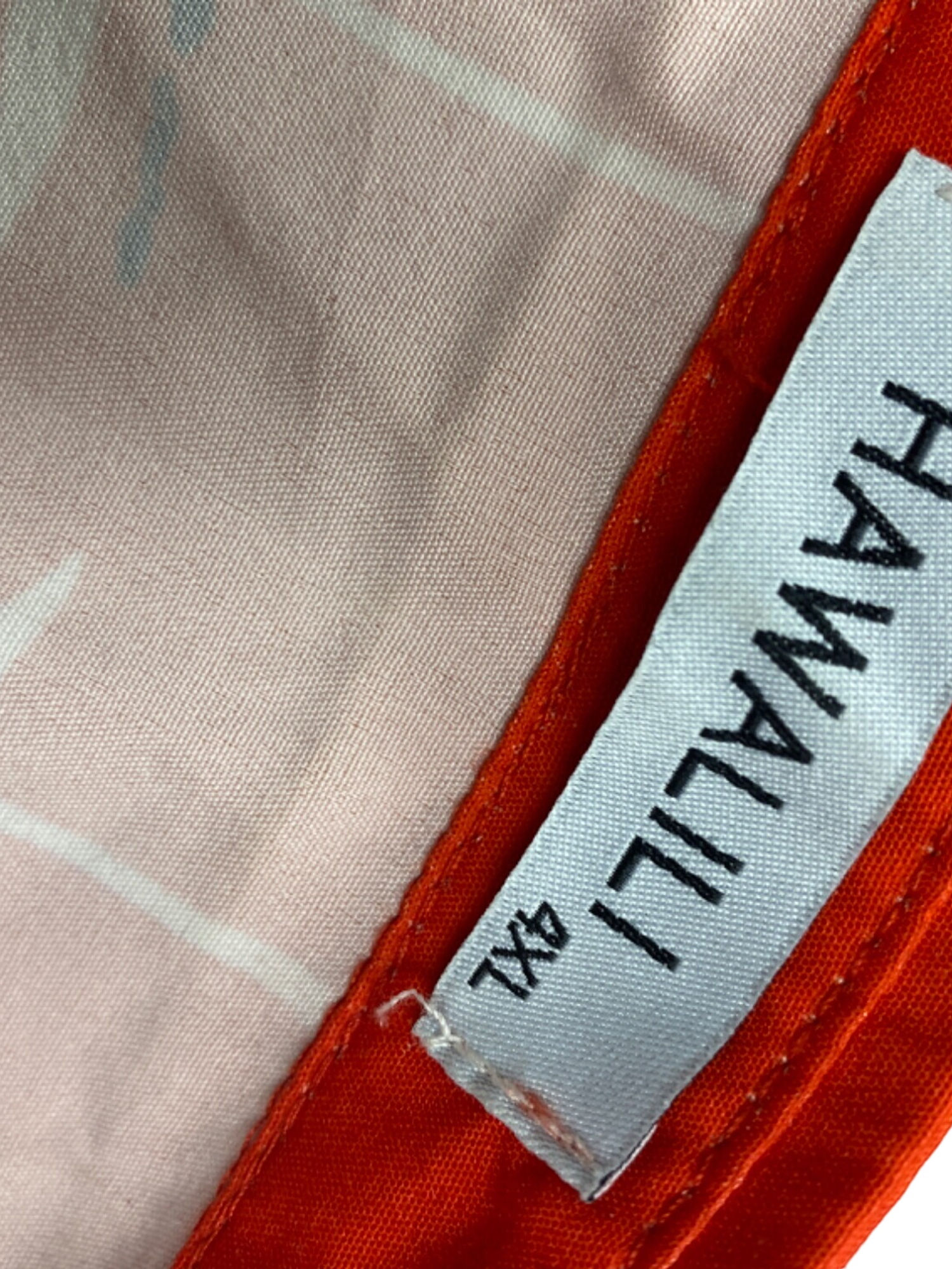 Men’s red white blue size 4XL XMAS hawalili short sleeve button down SKU 719