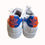Thumbnail: Adidas Superstar kicks sneakers shoes size 11 white blue SKU 5424