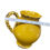 Thumbnail: Bizzirri Italian Made 9" yellow glazed rope handle pitcher jug SKU 9597