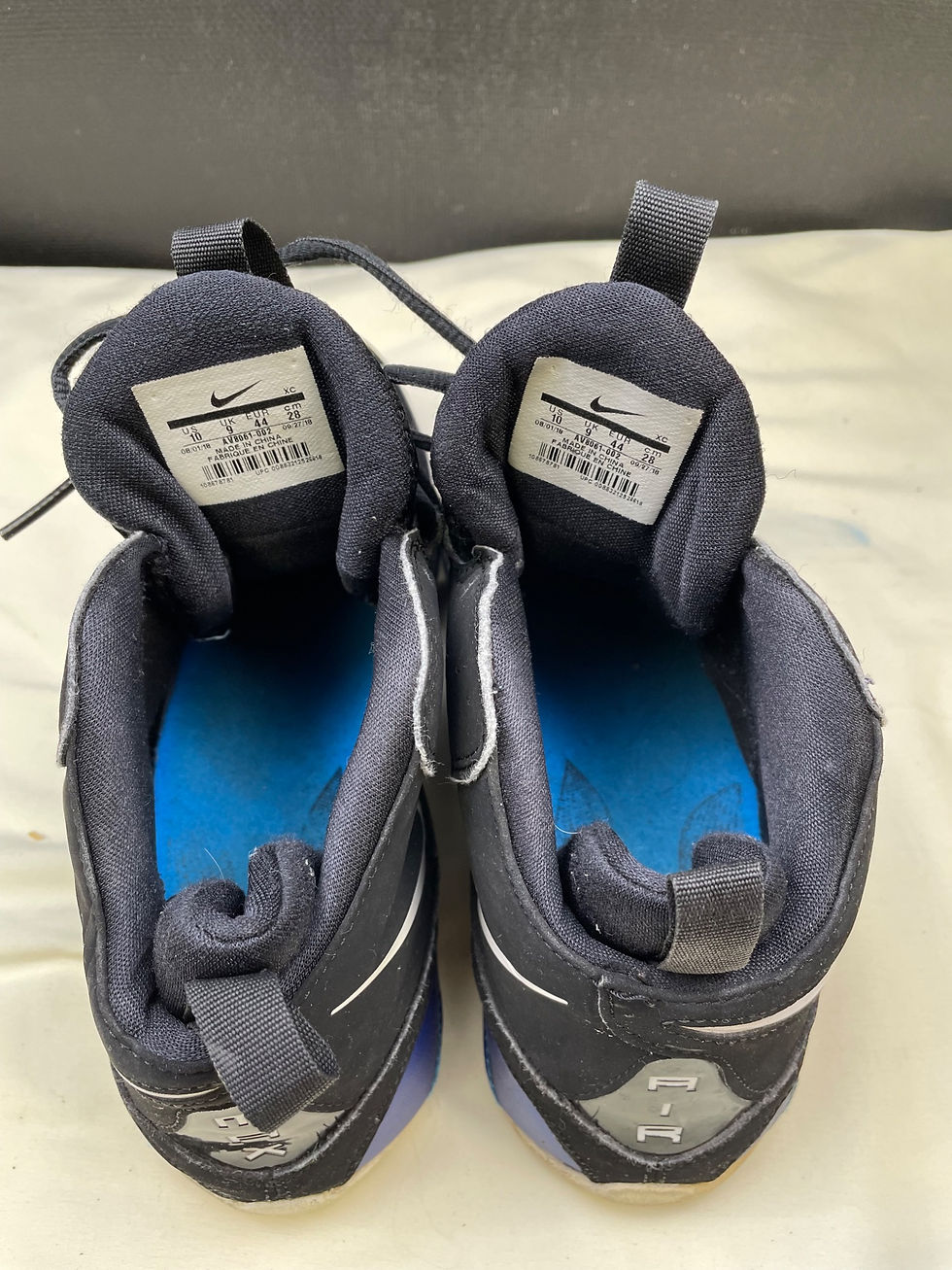 Thumbnail: Nike AIr Max Black Blue Mens Sneakers Shoes Size 10 SKU 6809