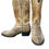Thumbnail: Jaca Made In Mexico Mens Beige Leather Western Mid Calf Boots Sz 10.5EE SKU 9511