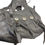 Thumbnail: Black Leather Motorcycle/Horse Saddle Bag 12" X 13" With Decorative Metal Accent