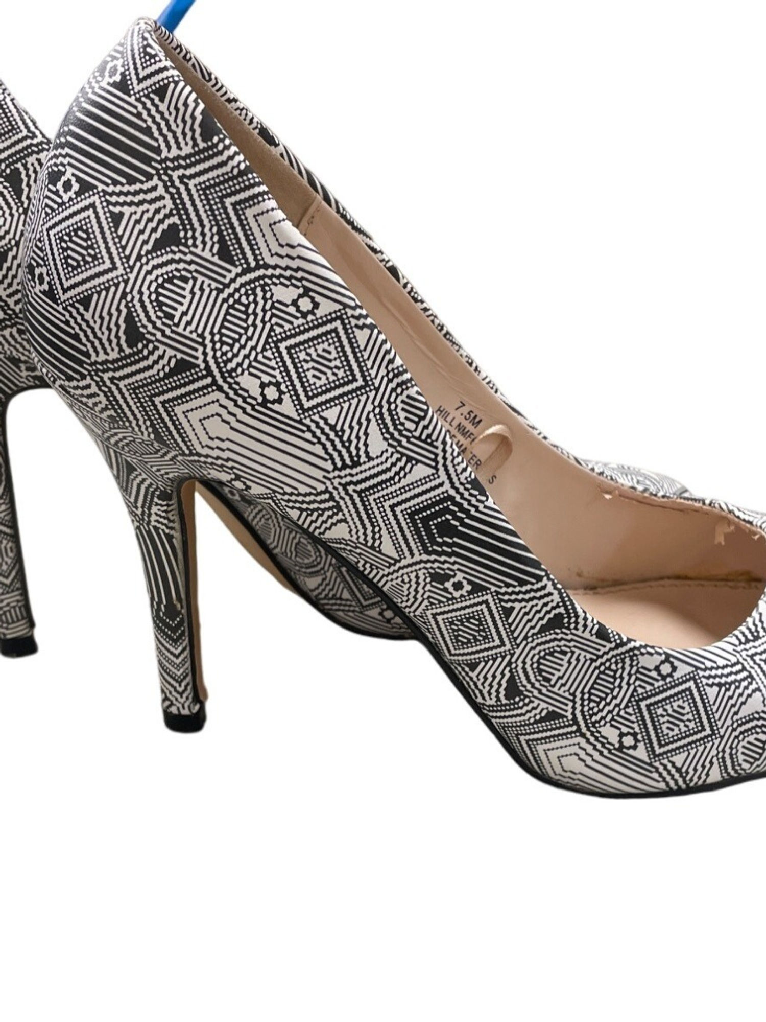 NIcole Miller Women's Black/White Shoes/Heels/Stilettos Size7.5 SKU 1722