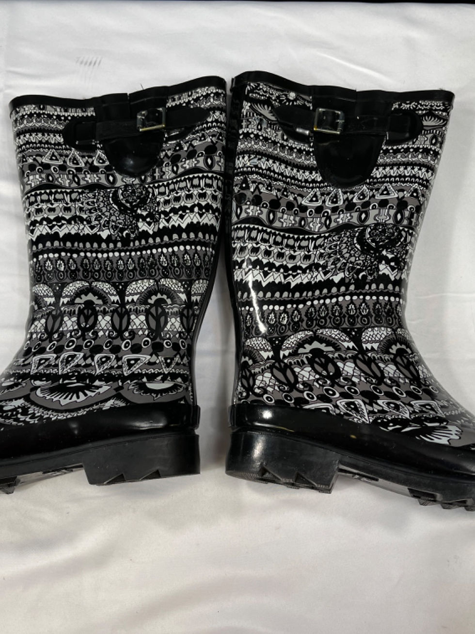 Thumbnail: Sakroots Womens Patterned Waterproof Rain Boots Size 8 SKU 7407