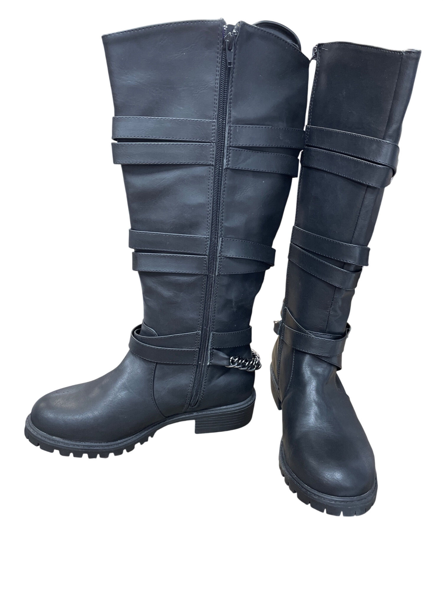 Torrid Womans Black Non Leather Below Knee Riding Boots SKU 9584