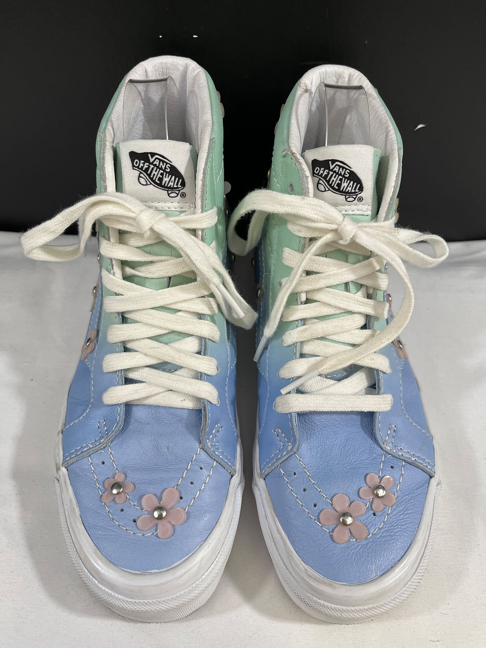 Vans x Sandy Liang Women's Ombre Blue High Top Sneakers Size 6.5 SKU 6114