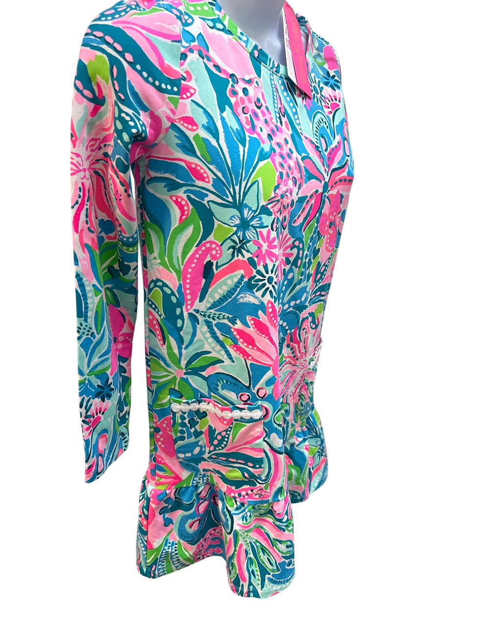 Thumbnail: Lilly Pulitzer girls Vira Floral Dress Size XL - Vibrant & Chic SKU 6906