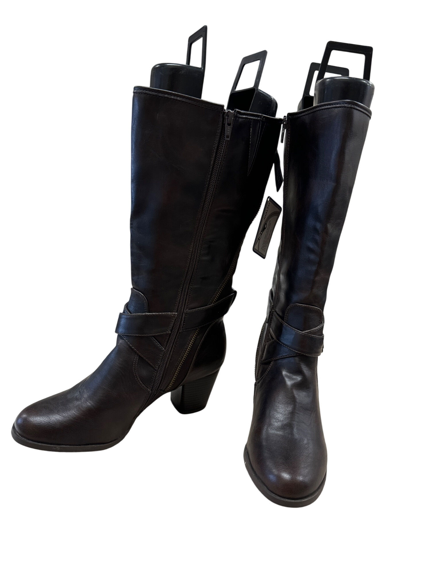 Rialto Womens Brown Leather Knee-High Boots Size 10M SKU 6965