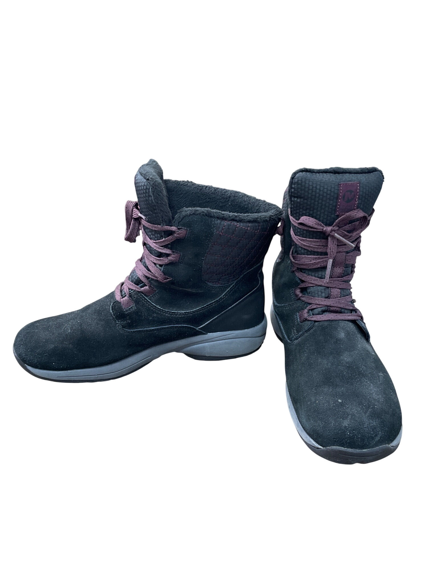 Merrell Black Womens Waterproof Insulated Suede Ankle Boots Size 10 SKU 9064