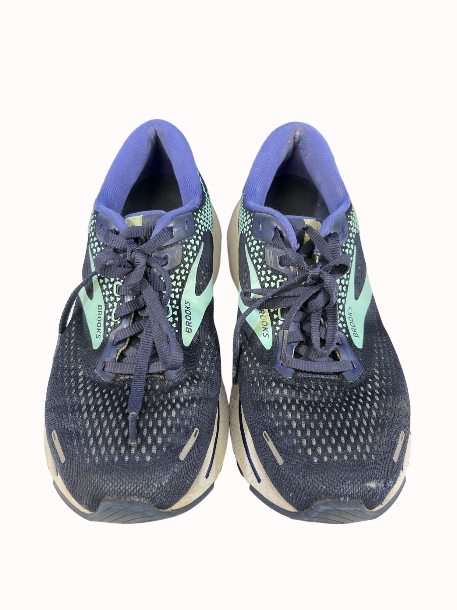 Brooks Ghost 14 Womens Navy Blue Running Sneakers Size 8 SKU 6375