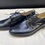 Thumbnail: Geraldo Verdiny Men's Black Leather Shoes / Oxfords Size 10 SKU 5696