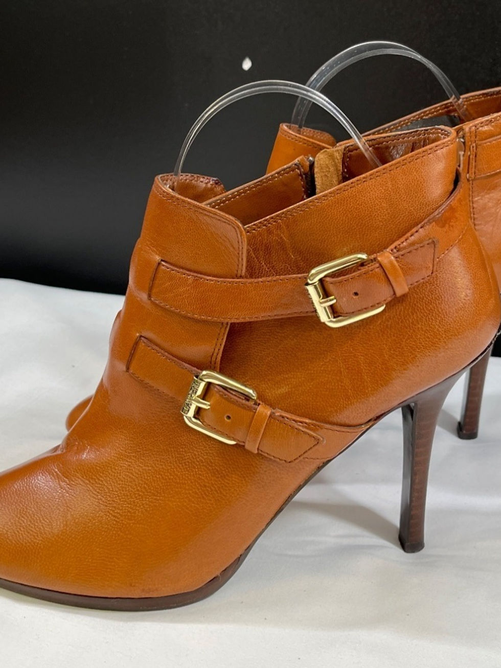 Thumbnail: Lauren Ralph Lauren Lorelei Women's Brown Shoes/Heeled Boots Sz 8.5B SKU 5461