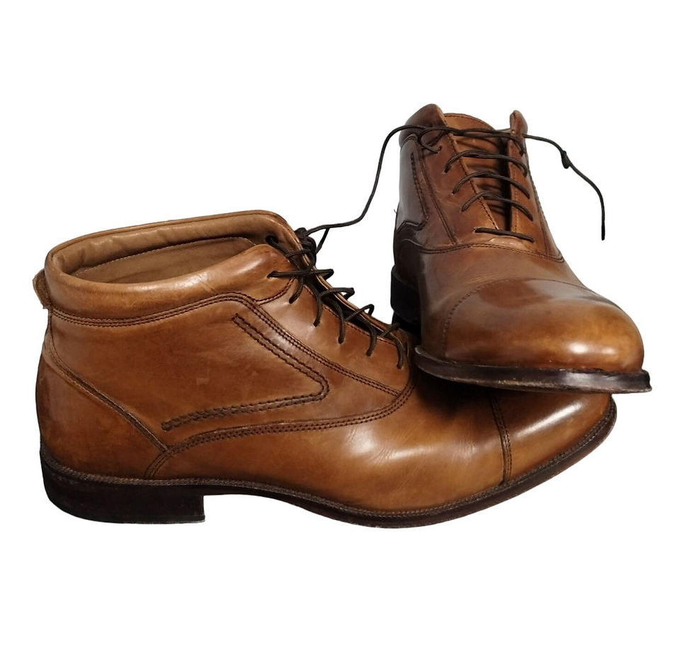 Thumbnail: Johnston & Murphy Men's Leather Oxford Boots Size 9.5 SKU 1906