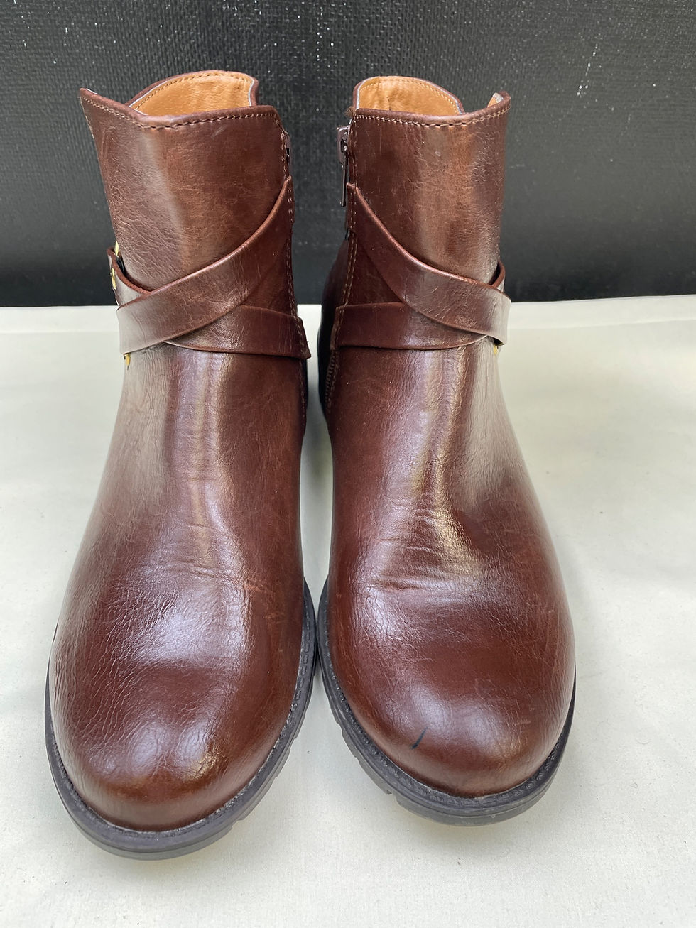 Croft & Barrow Otholite Women's Brown Ankle Boots Shoes Size 8.5 SKU 6193