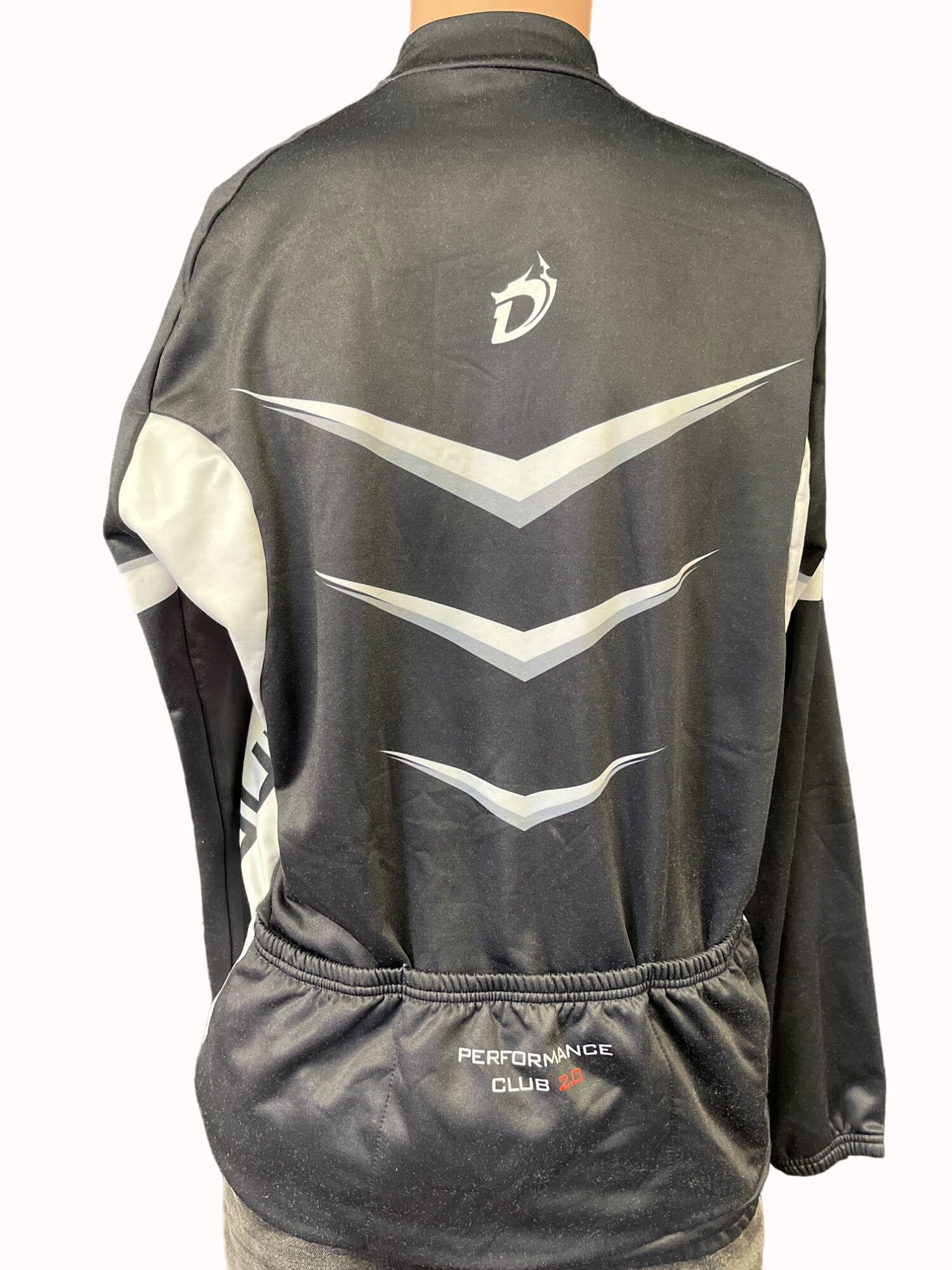 Dianno Pro Active Men's Black Cycling Sweater/Full Zipper Up Sz 2XL SKU 4534