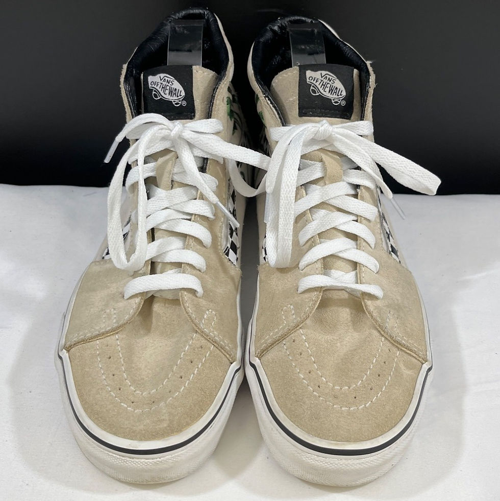 Van's Women's Beige Rose Design Shoes/Sneakers Size 9.5 SKU 5467