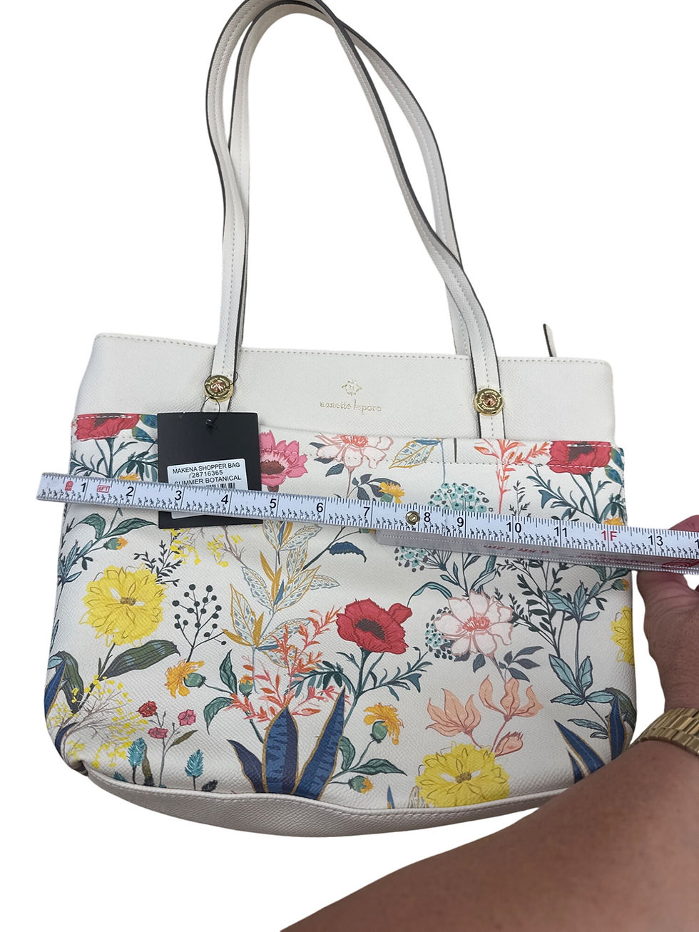 Thumbnail: Nanette Lepore womens botanical floral handbag purse SKU 7236