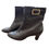 Thumbnail: Cole Haan Womens Gray Leather Heeled Ankle Boots Size 7B SKU 6868