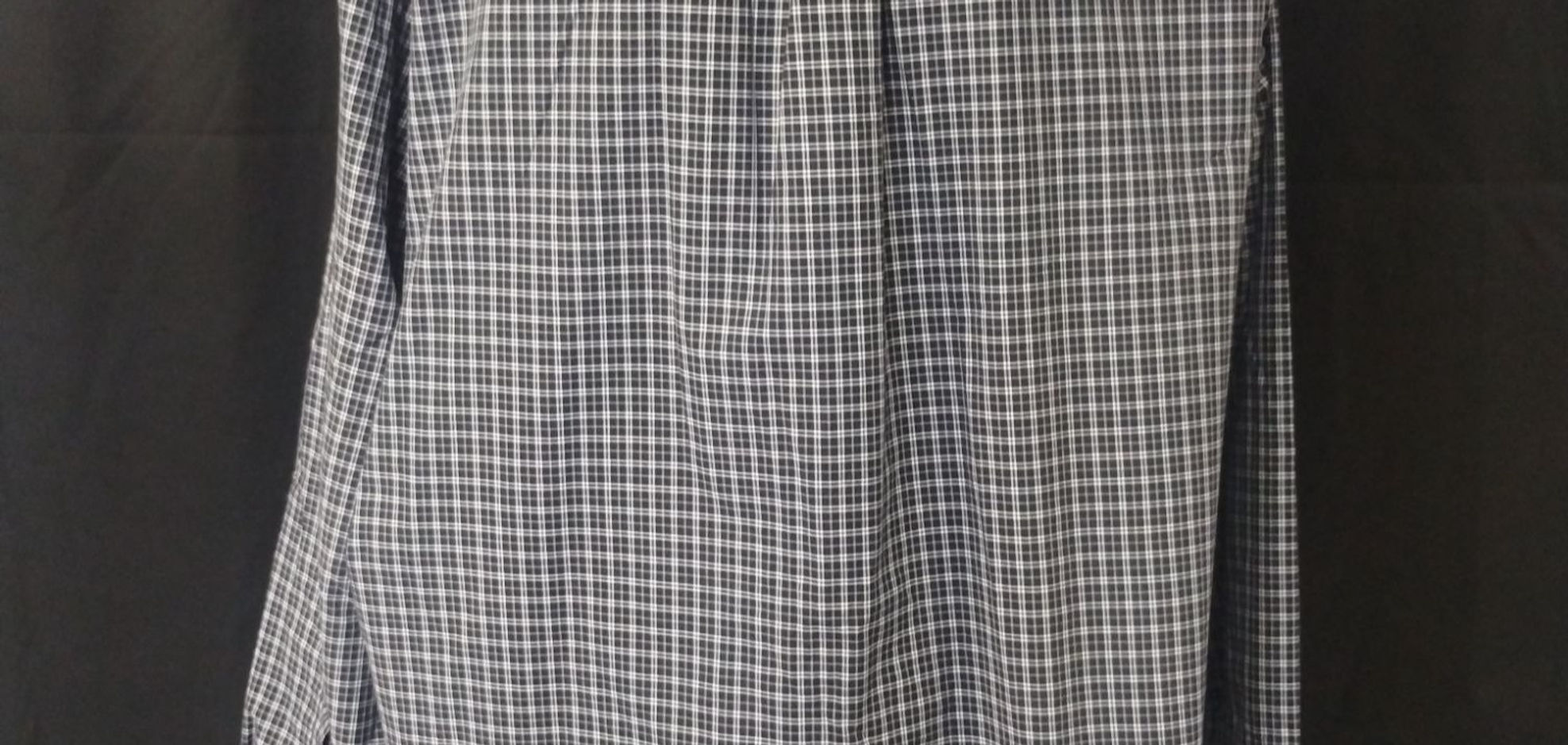 Ralph Lauren Men's Black Plaid Shirt/Button Up 34/35 SKU3904