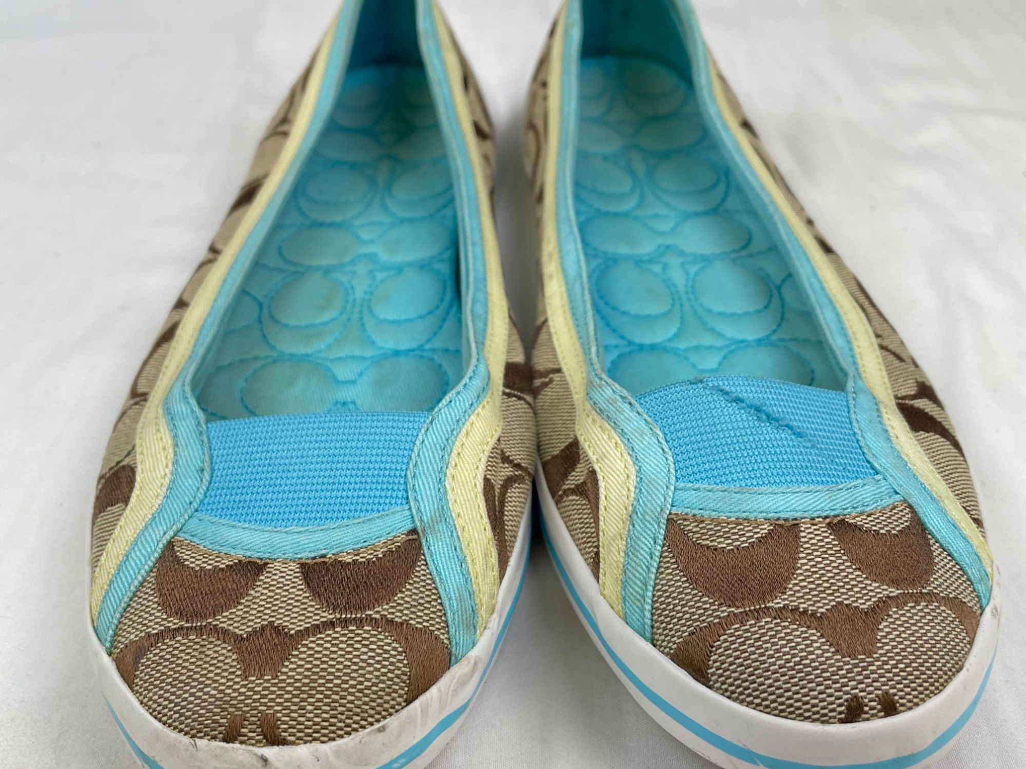 Coach A2165 Women's Blue/Signature Canvas Slip on /Shoes Size 8.5 SKU 4392
