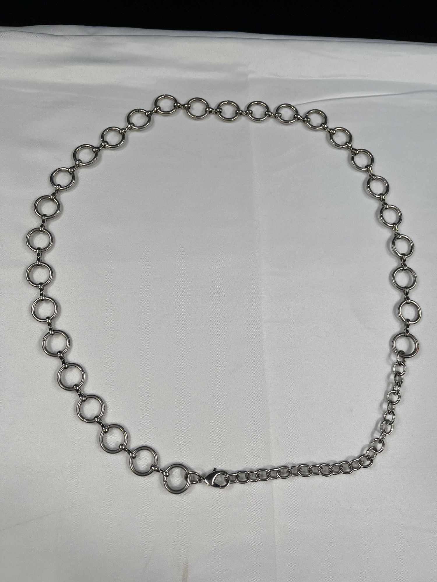 Silver Tone Chunky Chain Link Belt sku 7572