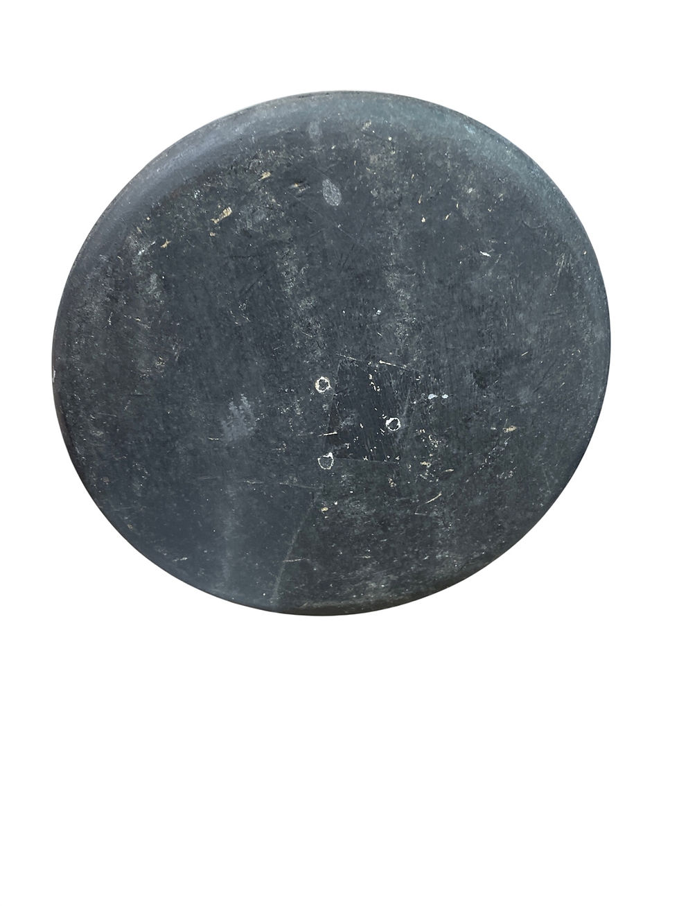 Thumbnail: VTG Black red African style wood mask face carved tribal stand SKU 9738