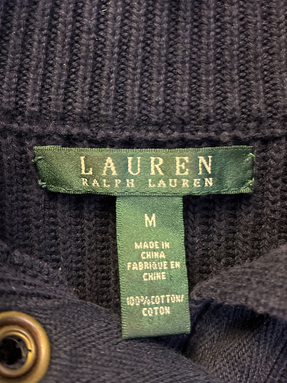 Lauren Ralph Lauren Mens Navy Sweater size M SKU 7041