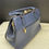 Thumbnail: Womens Navy Blue with Gold Accents Handle Bag Satchel Shoulder Bag SKU 6575