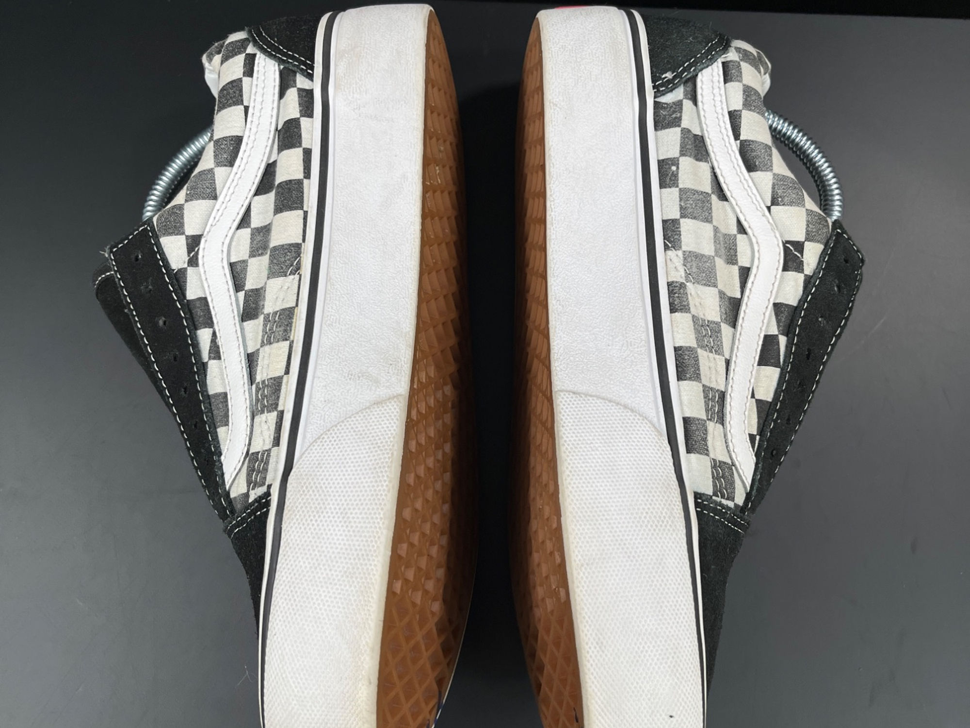 Vans SKU 533 Womens Black White Checkerboard Shoes Size 9.5