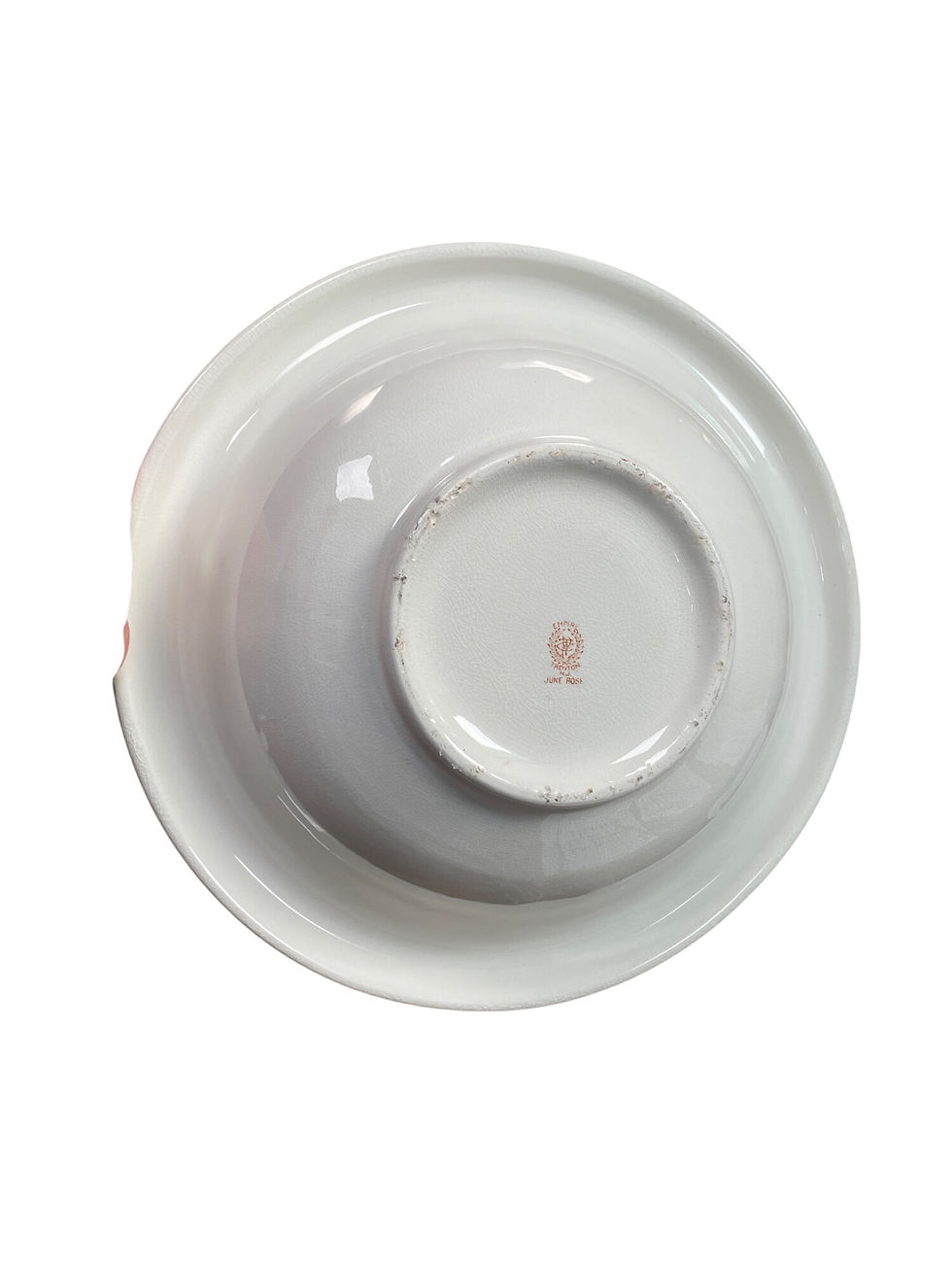Thumbnail: Empire Vtg June Rose patterm American Trento pottery XL Bowl SKU 9753
