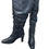 Thumbnail: Bruno Valenti Womans Black Leather 3' Riding Equestrian Boots Sz 8.5M SKU 9567