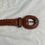 Thumbnail: Women's All Leather Light Brown Braided Belt Size S/M SKU 3262