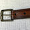 Thumbnail: Vintage Men's Brown Stitched Design Work Belt Size 34 SKU 5164