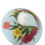 Thumbnail: Vintage Hand-Painted frosted Floral Glass Serving fruit decorative Bowl SKU 9310