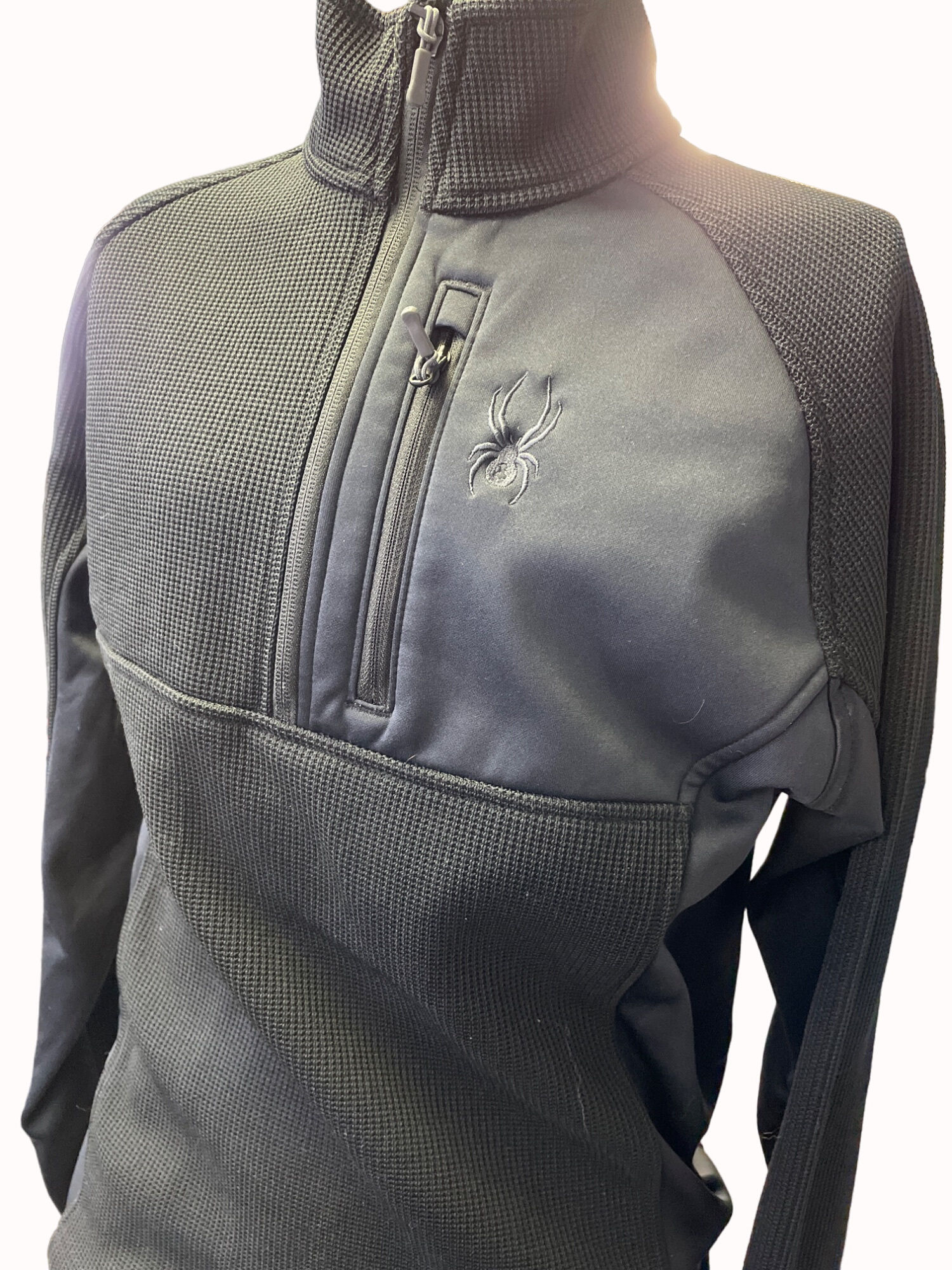 Spyder Men's Black Half Zip Sweater/ Pull over/Stretch Size M SKU 4851