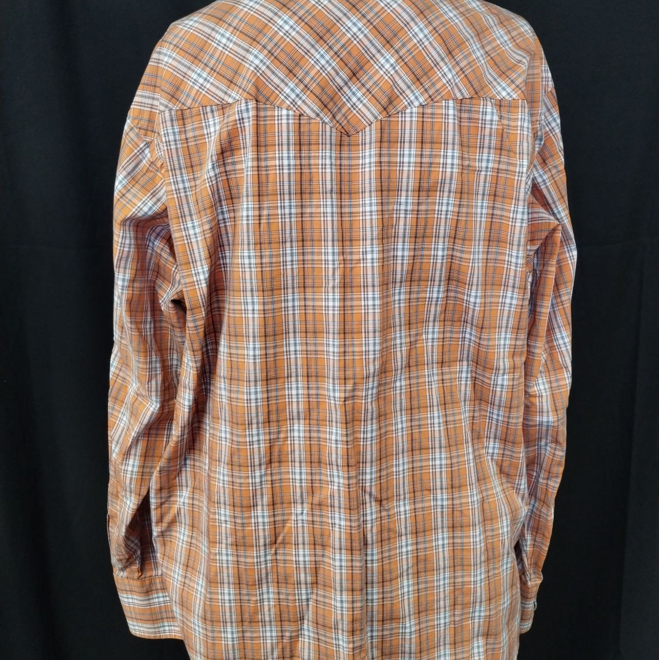 Wrangler Men's Orange Shirt/Button Pearl Snaps SzXL SKU 3676