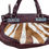 Thumbnail: B. Makowsky Zebra Leather Shoulder Handbag Red/Brown Womens Bag SKU 9182