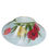 Thumbnail: Vintage Hand-Painted frosted Floral Glass Serving fruit decorative Bowl SKU 9310