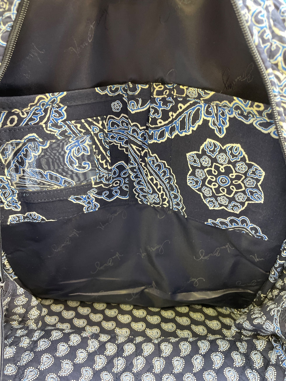 Thumbnail: Vera Bradley Blue Bandana Women's Campus Backpack SKU 6093
