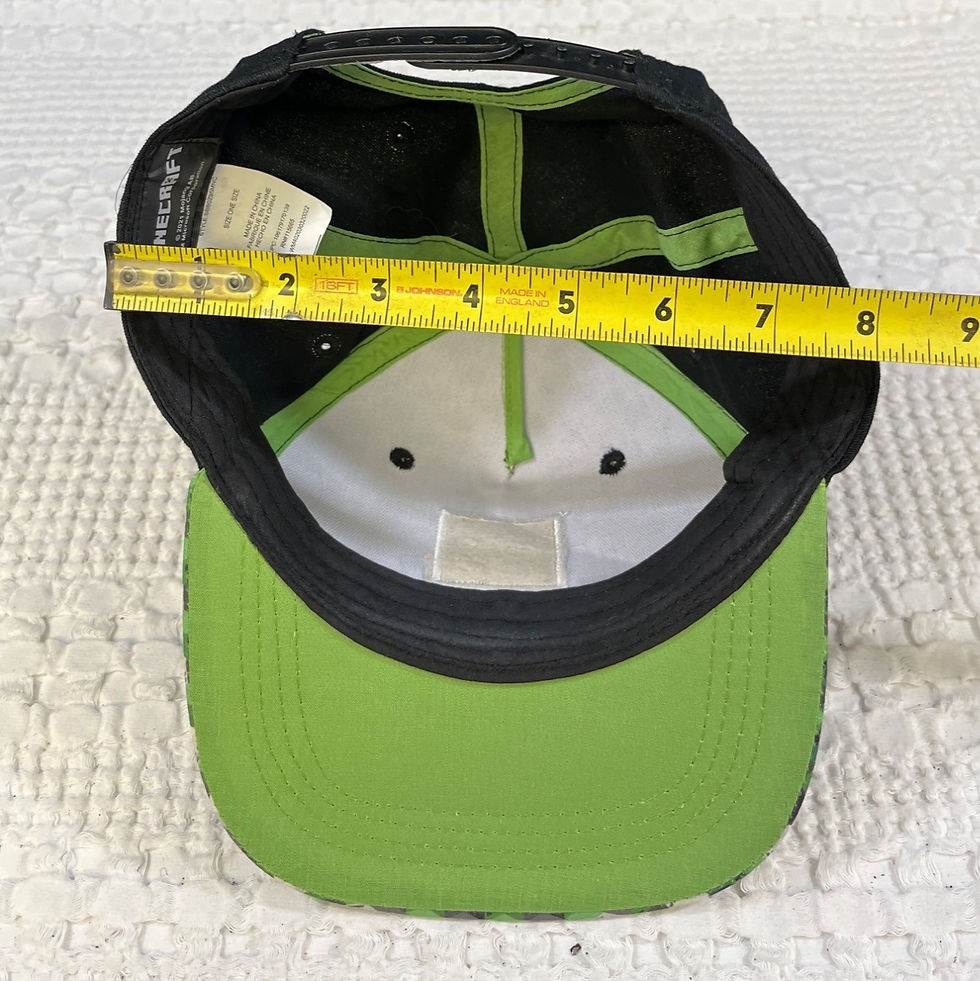 Thumbnail: Minecraft Unisex Black/Green Minecraft Game Hat/Cap One Size SKU 5136