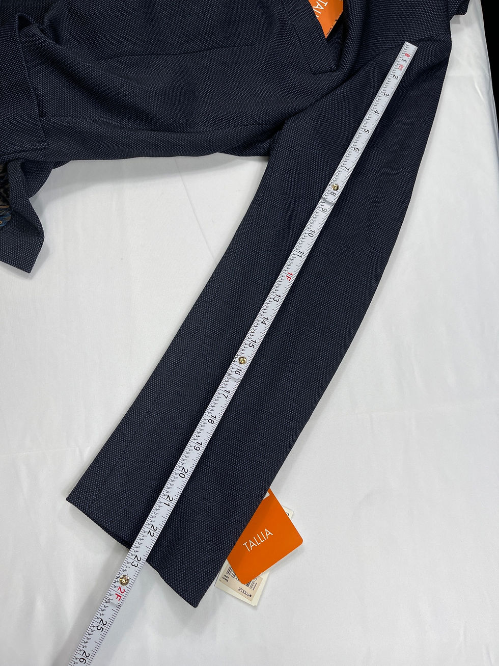 Thumbnail: Tallia SKU 7469 Navy Blue and Black Blazer Size 42R