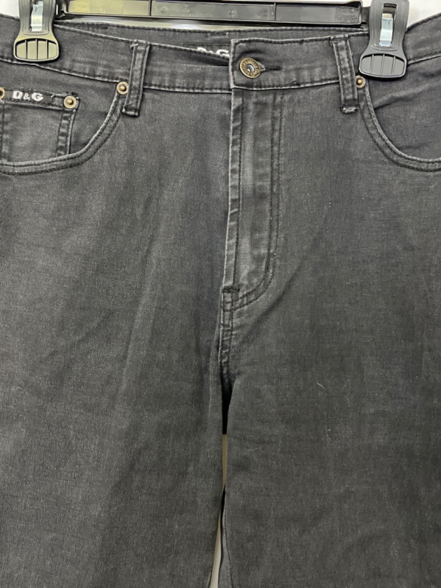 Dolce & Gabbana Men's Black Straight Leg Jeans Size 33 SKU 6162