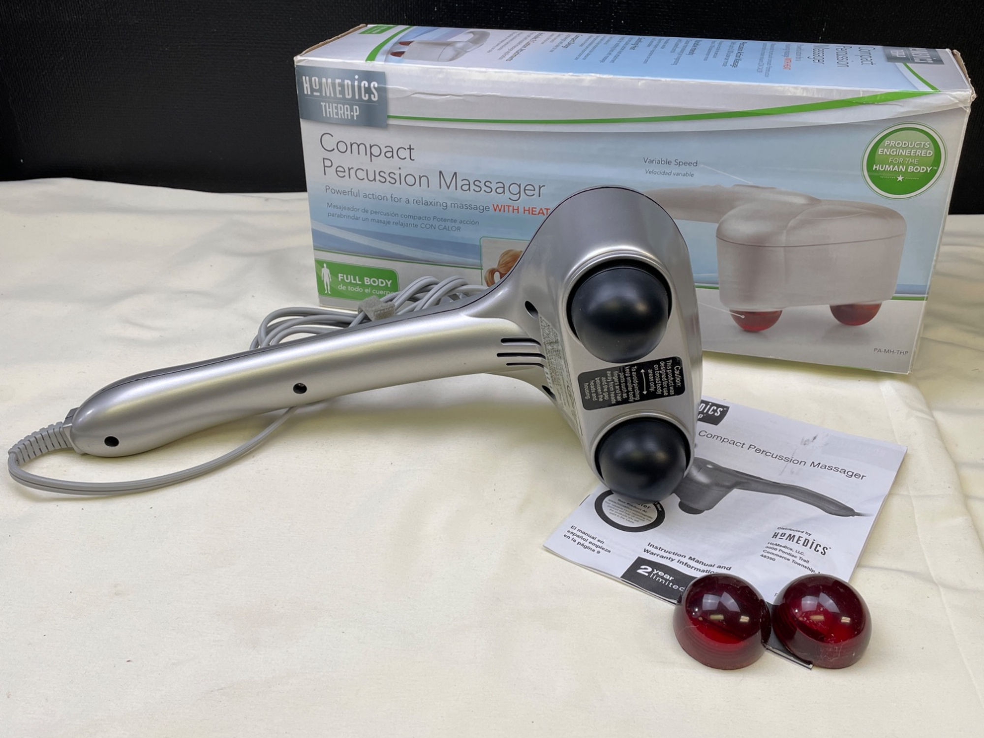 Homedics Therapy Compact Percussion Fill Body Massager with Heat SKU 6615