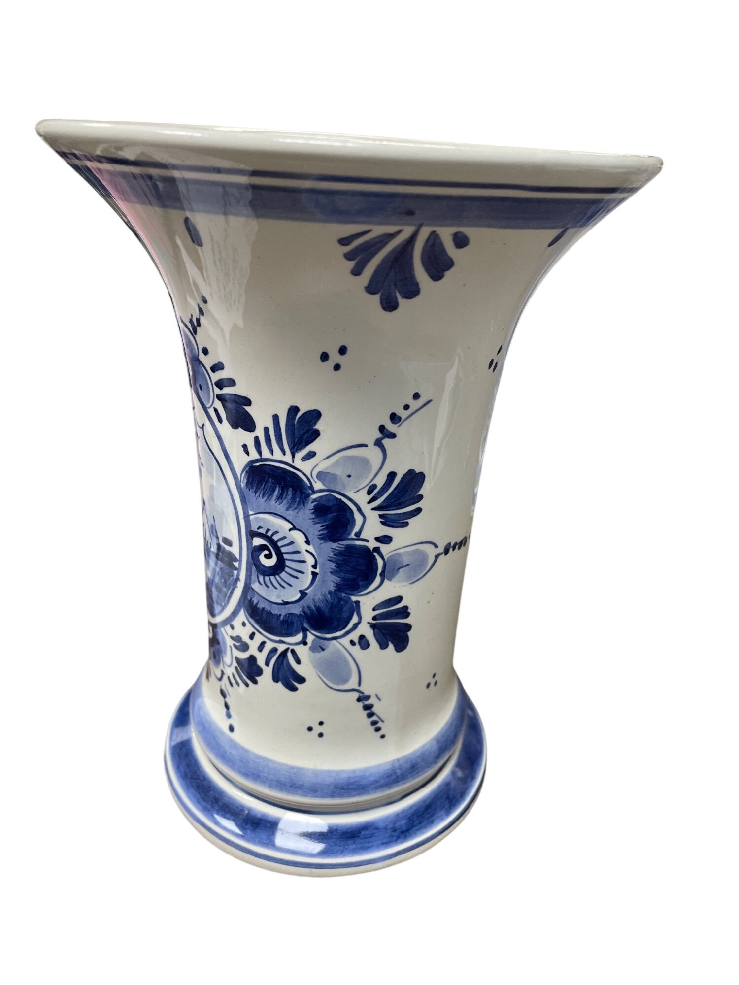 Delft Holland Handpainted Classic Windmill floral ceramic Vase SKU 9662