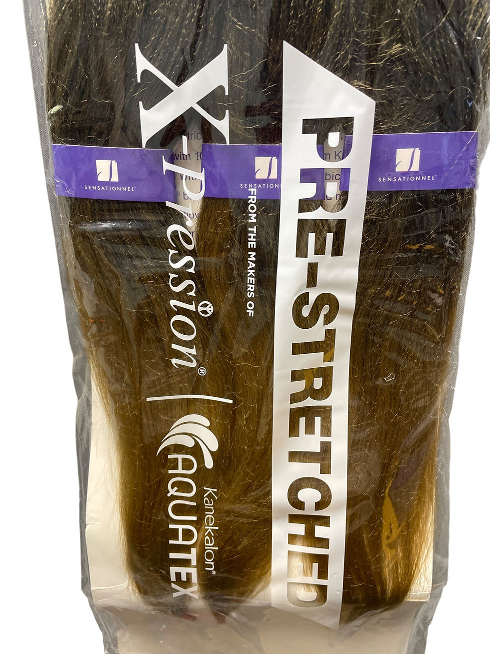 Thumbnail: Sensational Women's Pre-stretched Braids 24" Dark Brown w/ Blonde Ends SKU 2123