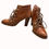 Thumbnail: Michael Kors women’s brown leather ankle boots size 10M Sakai 5411
